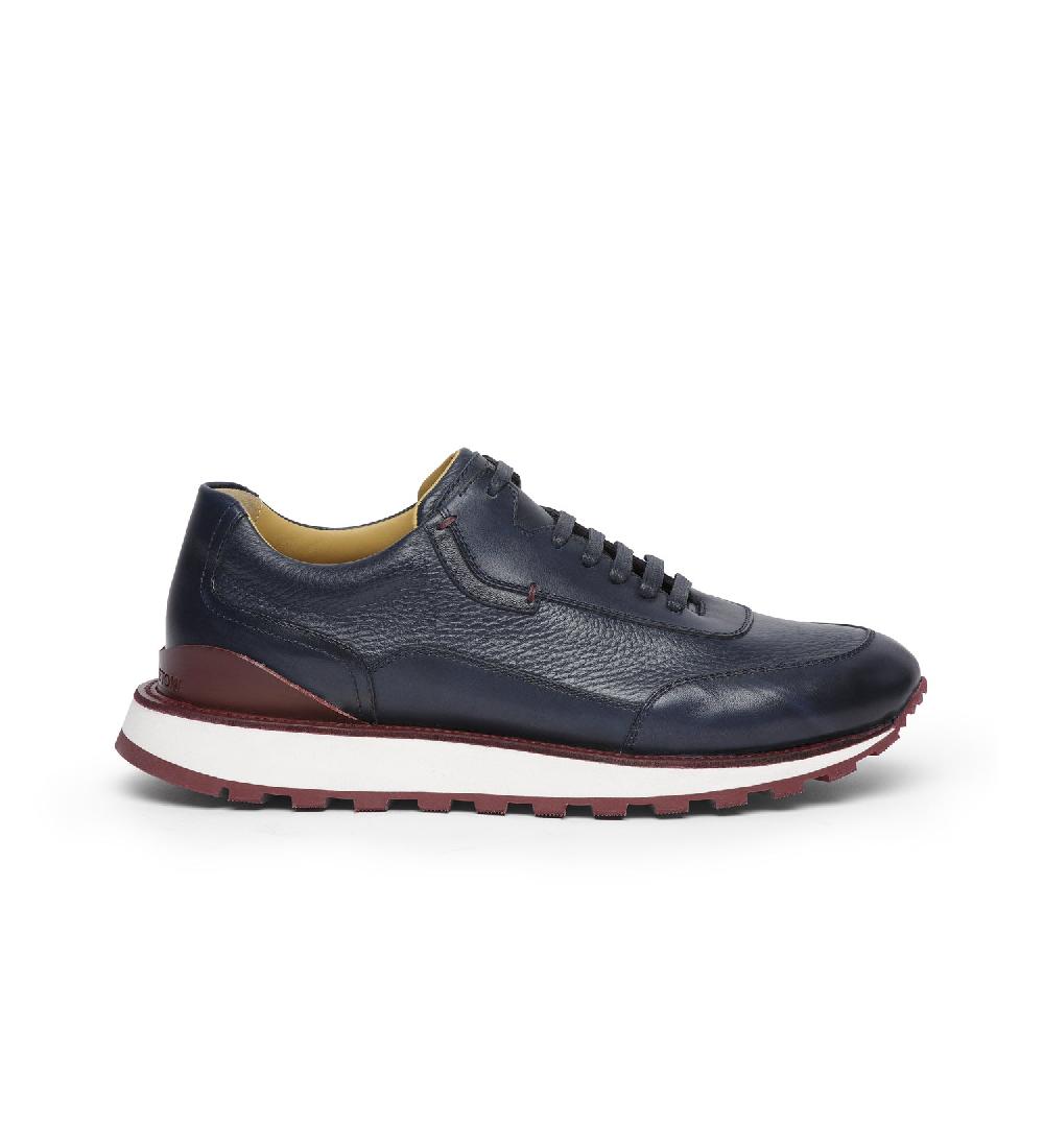 A.Testoni MOENA SNEAKERS CHUNKY IN PELLE E CERVO Qualità Garantita