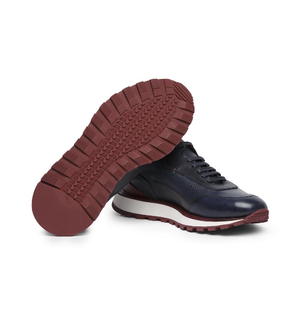 A.Testoni MOENA SNEAKERS CHUNKY IN PELLE E CERVO Qualità Garantita