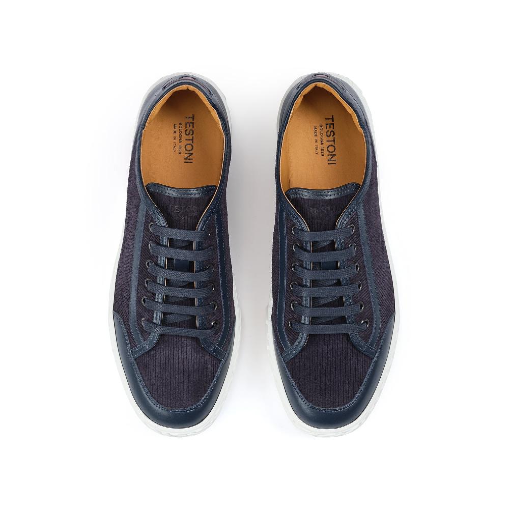 A.Testoni RAVENNA SNEAKER VELVET SUEDE CALF+CALF ° Fino Al -60%