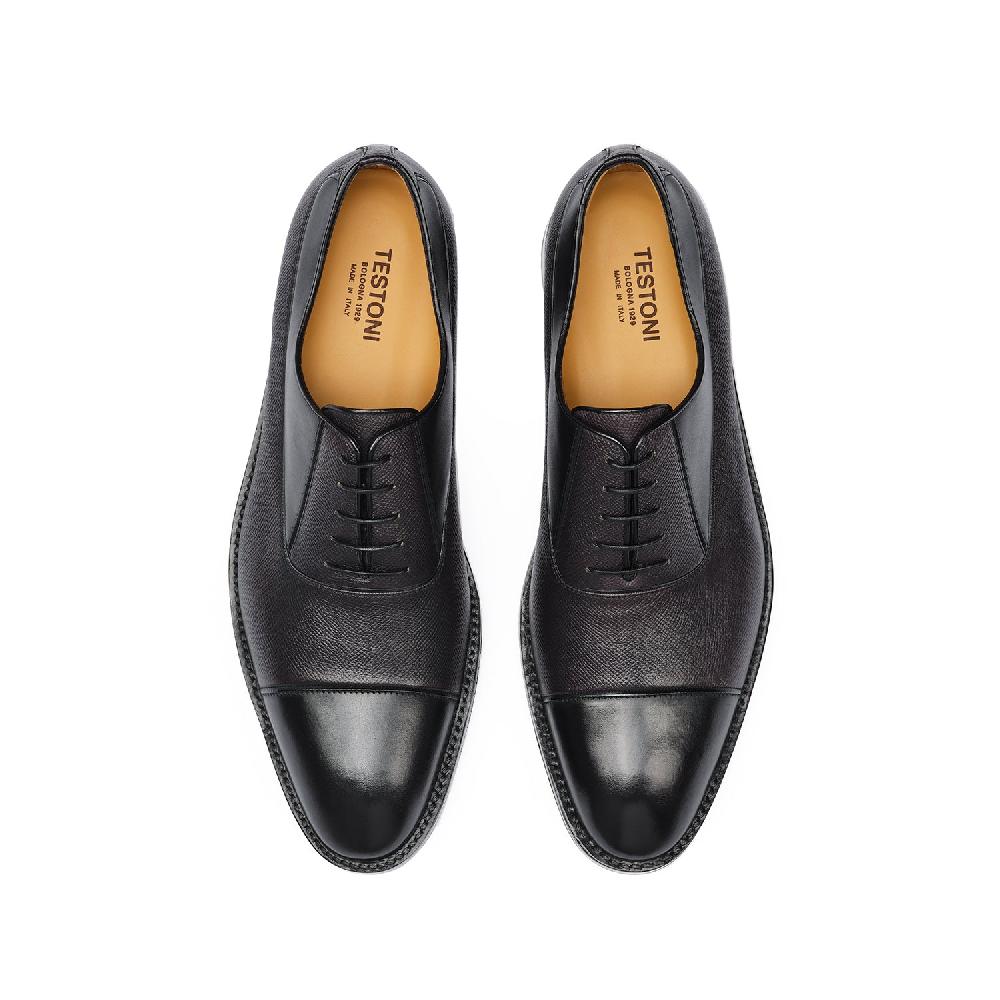 A.Testoni VALDOBBIADENE P.RAPID OXFORD TOP CALF+ ANTIQUE CAVIAR CALF ° Hotsell