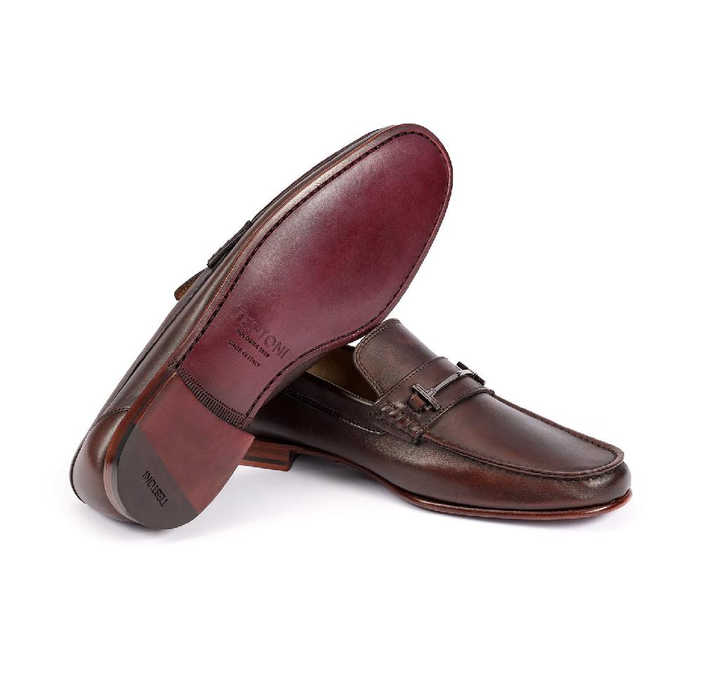 A.Testoni BRACCIANO MOCCASIN UNLINED SOFT DELAVE CALF ° Nuovo
