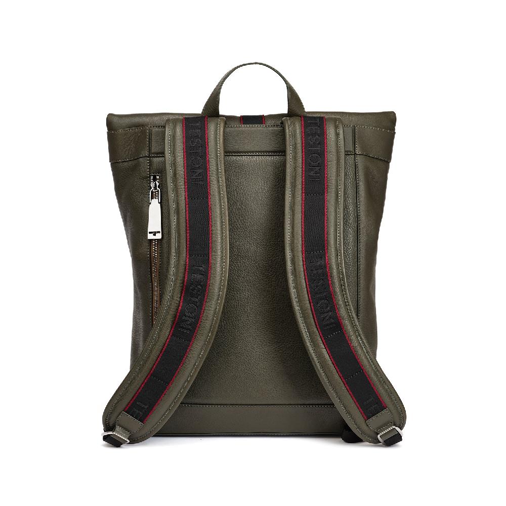 A.Testoni BRINDISI ROLL BACKPACK GRAINED SOFT CALF Qualità Garantita