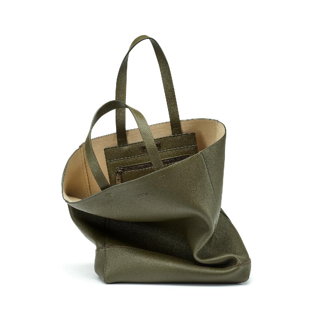 A.Testoni NOTO TOTE BAG DELUXE GRAINED CALF Prezzo Ridotto