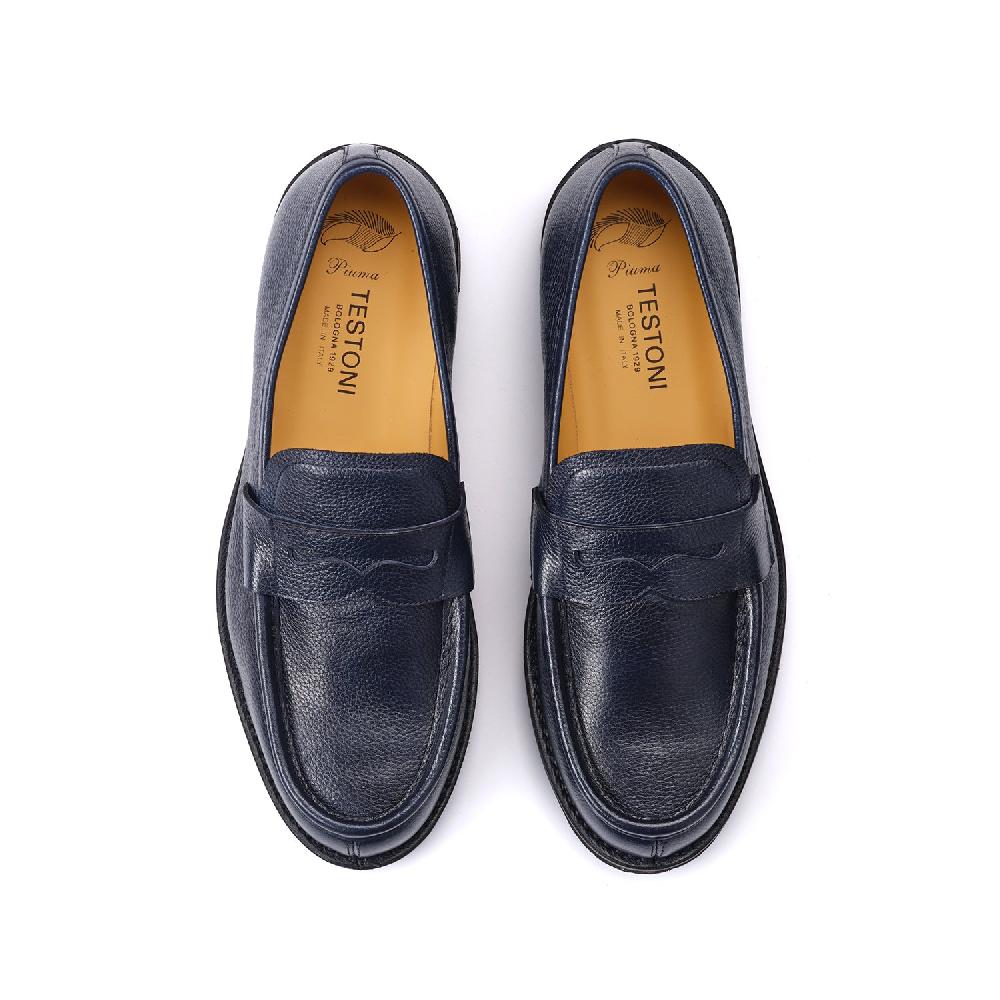 A.Testoni COURMAYEUR LOAFER GRAINED CALF Presa