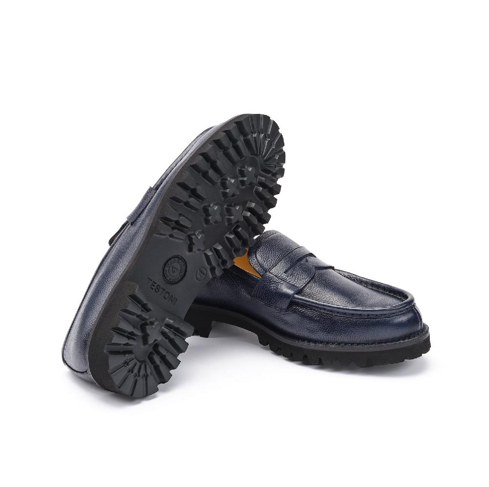 A.Testoni COURMAYEUR LOAFER GRAINED CALF Presa
