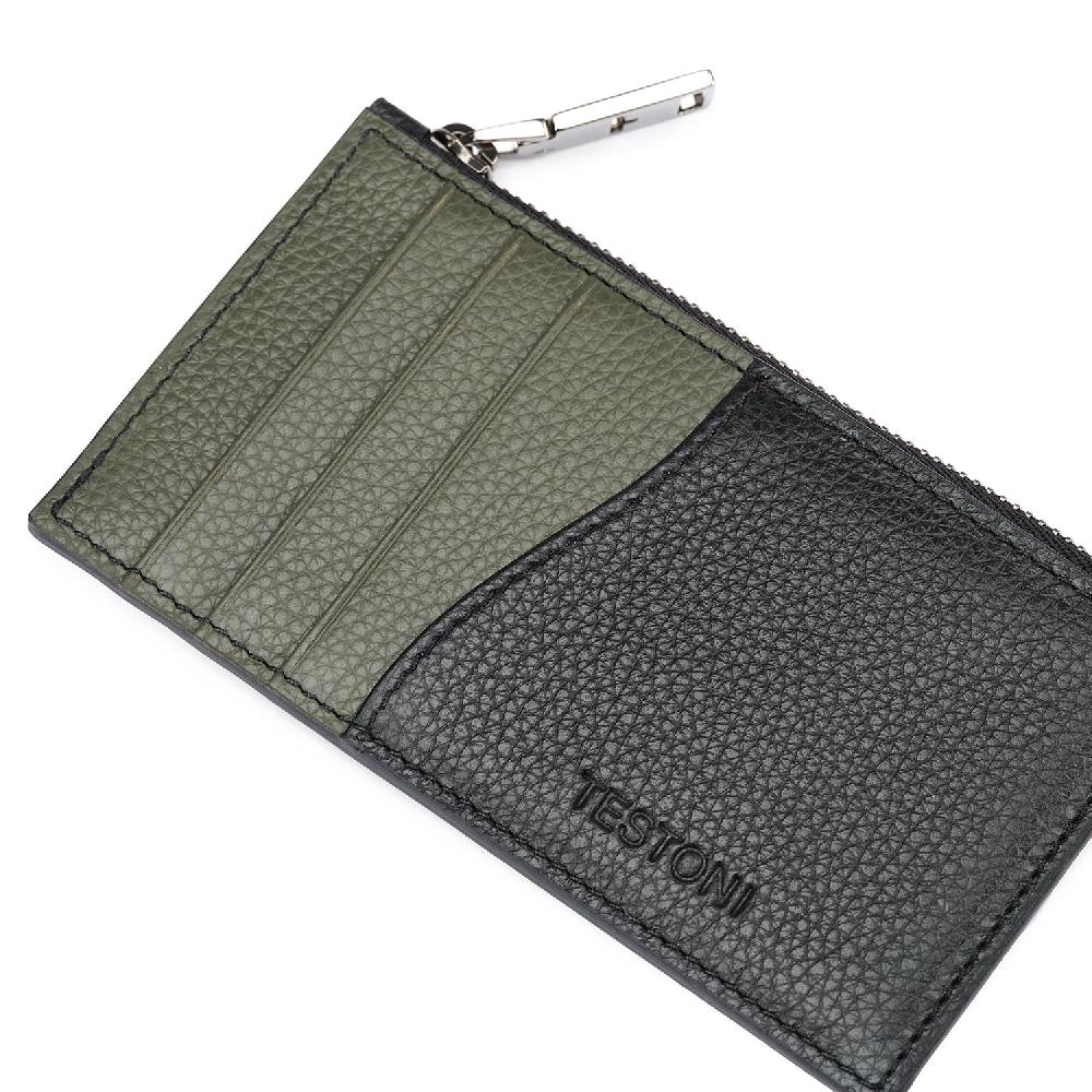 A.Testoni ZIP CREDIT CARD CASE GRAINCALF ° Hotsell