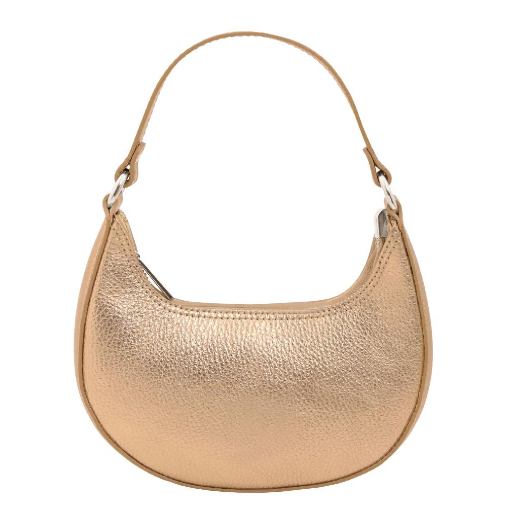 Tuscany Leather Metallic Leather Handbag With Chain Strap 2025