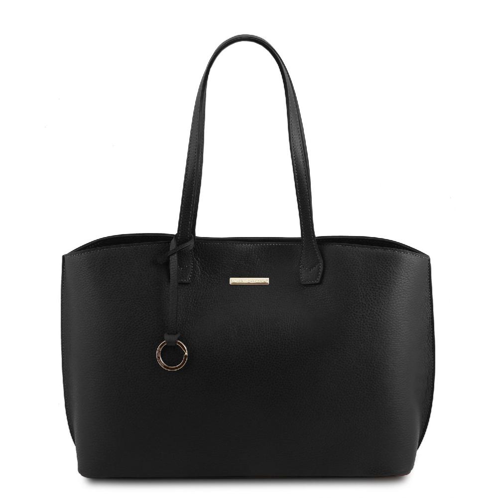 Tuscany Leather Shopping Tasche aus Leder Consegna Veloce