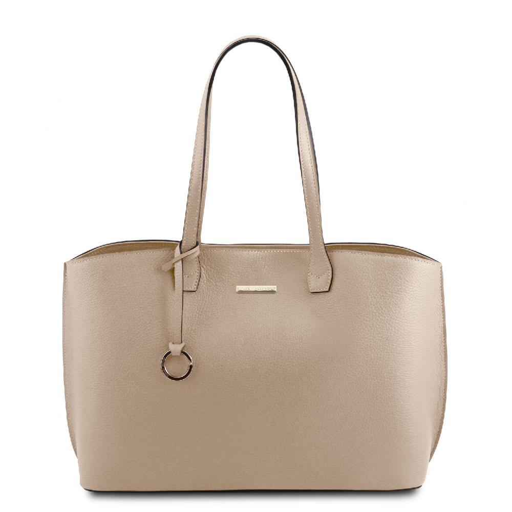 Tuscany Leather Bolso Shopping en Piel Vendita Calda
