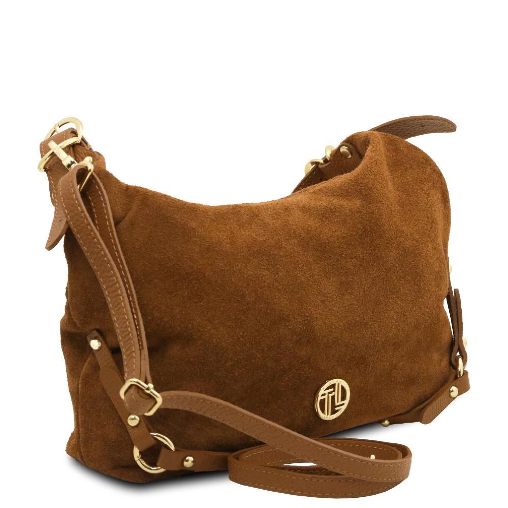 Tuscany Leather Bolso de asa Larga en Piel Agamuzada Novità