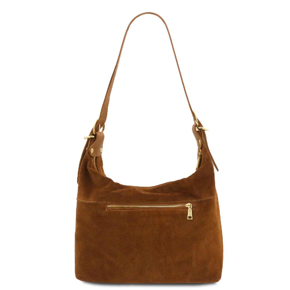 Tuscany Leather Bolso de asa Larga en Piel Agamuzada Novità