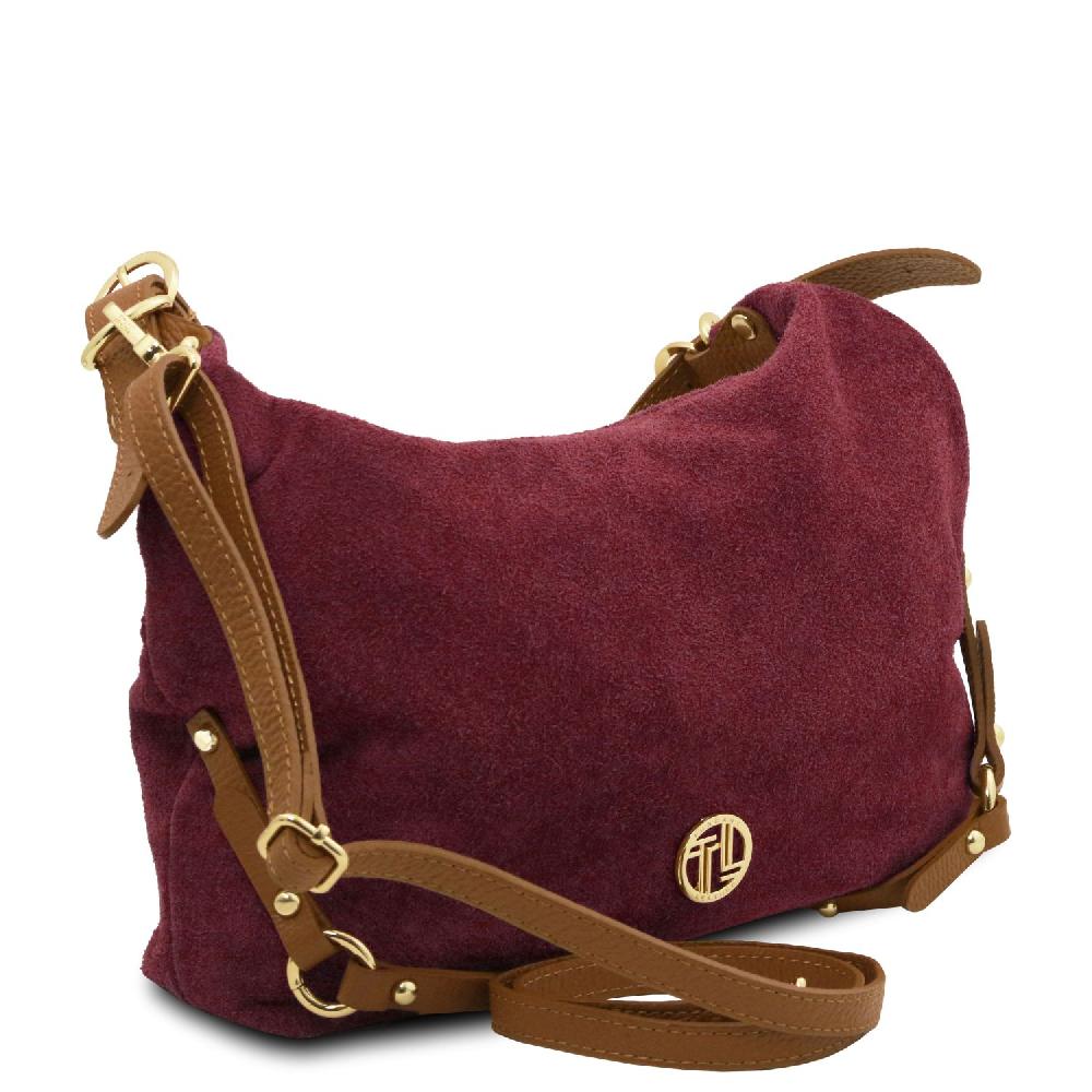 Tuscany Leather Bolso de asa Larga en Piel Agamuzada Presa