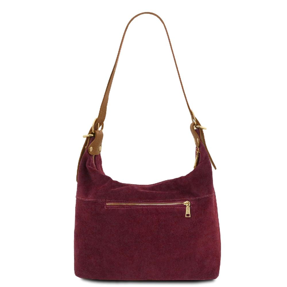 Tuscany Leather Bolso de asa Larga en Piel Agamuzada Presa