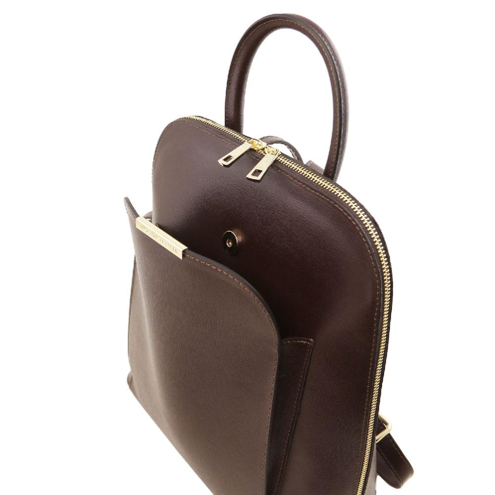 Tuscany Leather Zaino da Donna in Pelle Saffiano Saldi