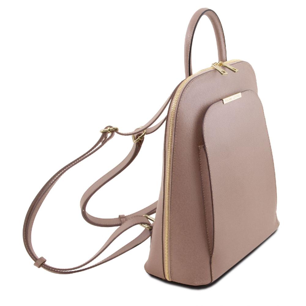 Tuscany Leather Zaino da Donna in Pelle Saffiano Vendita Calda