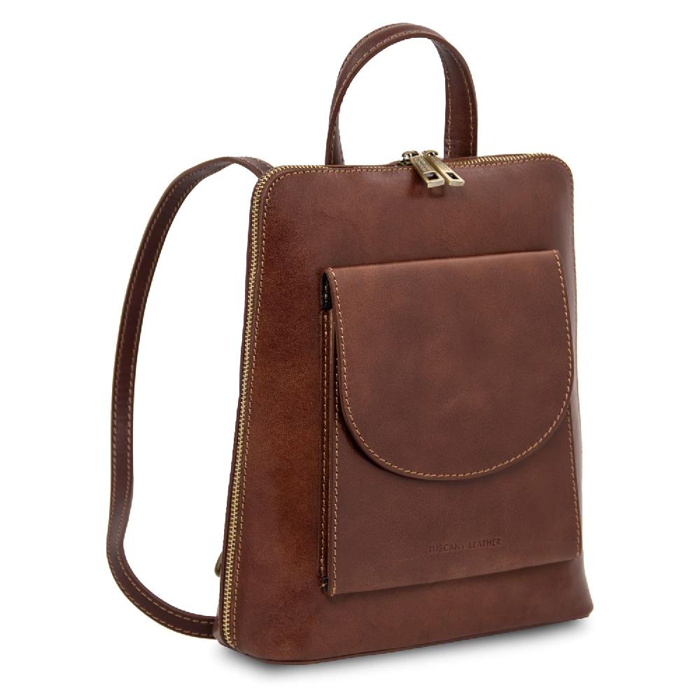 Tuscany Leather Zaino Piccolo da Donna in Pelle Spedizione Gratuita