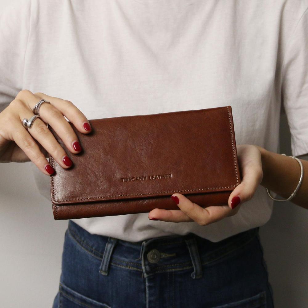 Tuscany Leather Esclusivo Portafoglio da Donna in Pelle Italia
