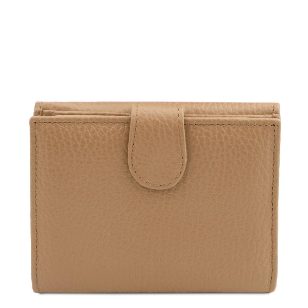 Tuscany Leather Esclusivo Portafoglio da Donna 3 Ante con Portaspiccioli in Pelle Nuovo