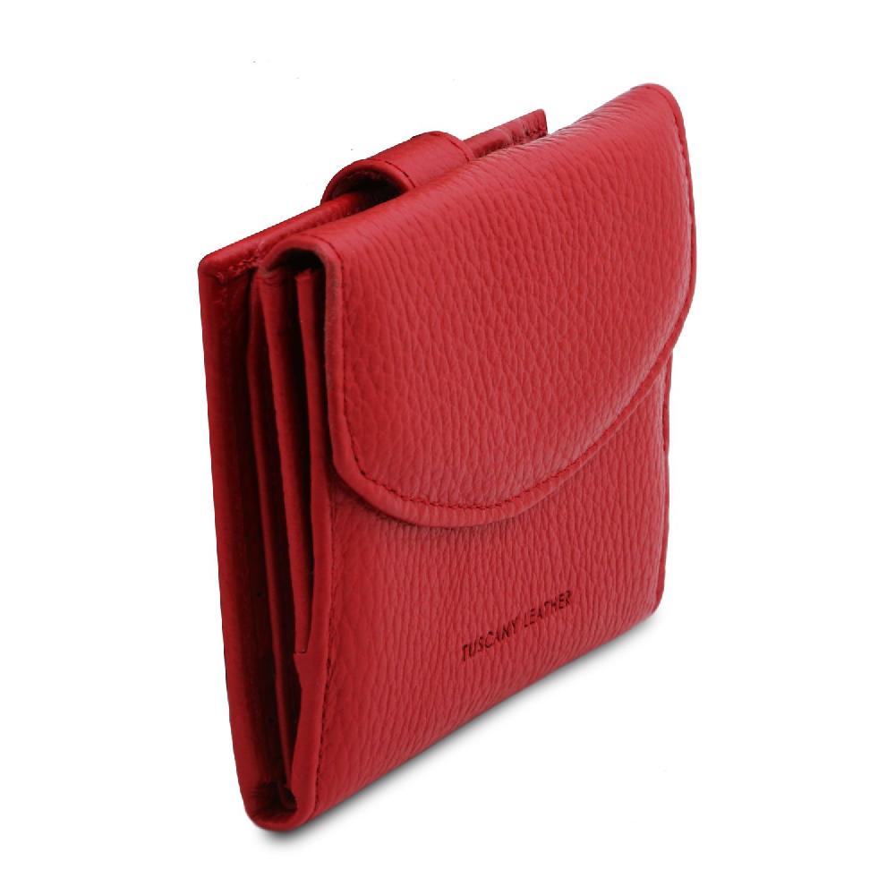 Tuscany Leather Esclusivo Portafoglio da Donna 3 Ante con Portaspiccioli in Pelle Qualità