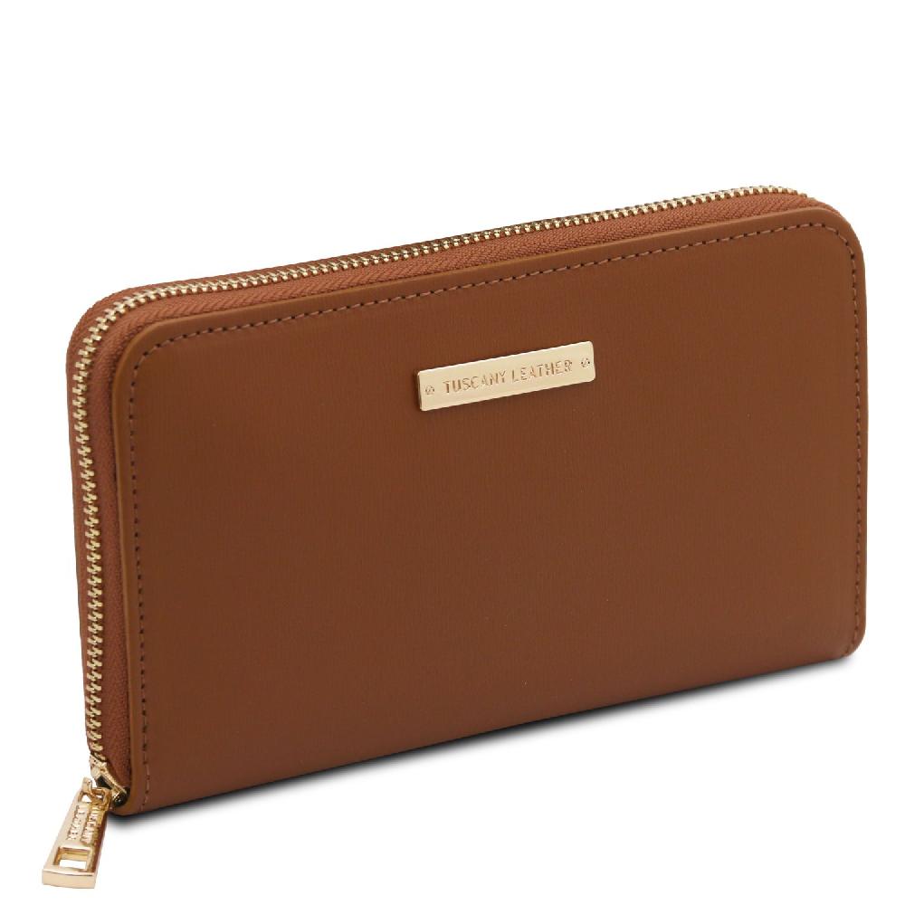 Tuscany Leather Esclusivo Portafogli in Pelle zip Around Spedizione Gratuita
