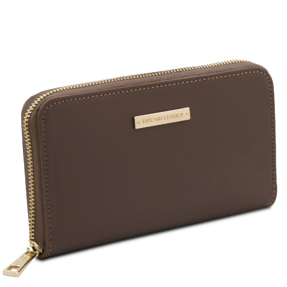 Tuscany Leather Esclusivo Portafogli in Pelle zip Around Pezzi Unici