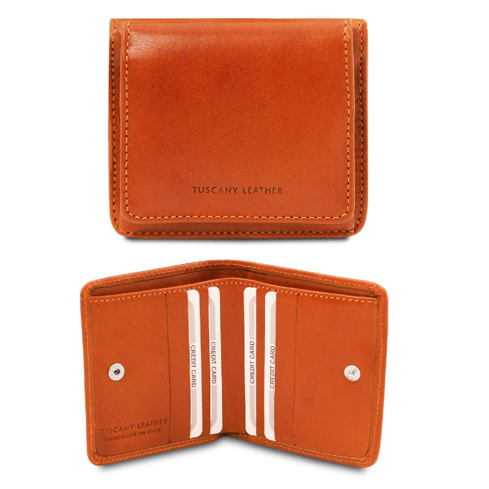 Tuscany Leather Esclusivo Portafogli in Pelle con Portamonete Presa