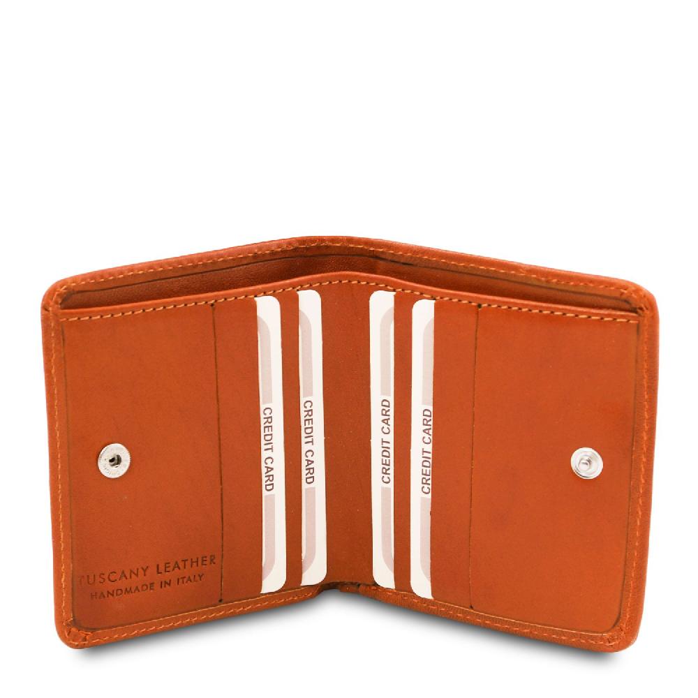 Tuscany Leather Esclusivo Portafogli in Pelle con Portamonete Presa