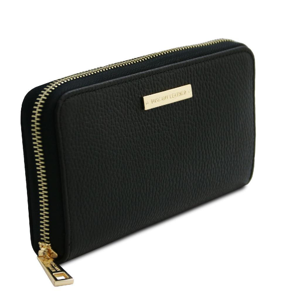 Tuscany Leather Esclusivo Portafogli in Pelle zip Around Grandi sconti