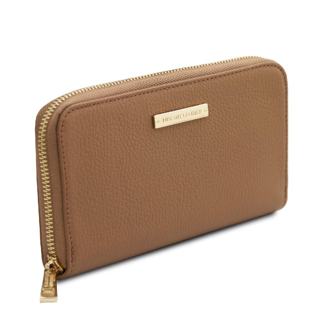 Tuscany Leather Esclusivo Portafogli in Pelle zip Around Vendita Calda