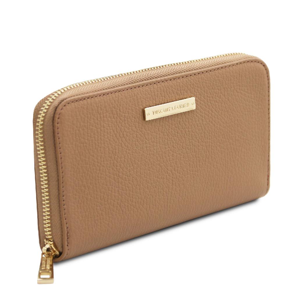 Tuscany Leather Esclusivo Portafogli in Pelle zip Around Vendita Economica