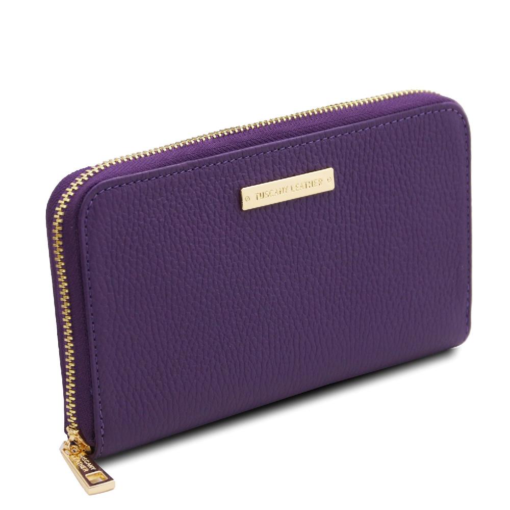 Tuscany Leather Esclusivo Portafogli in Pelle zip Around In Saldo