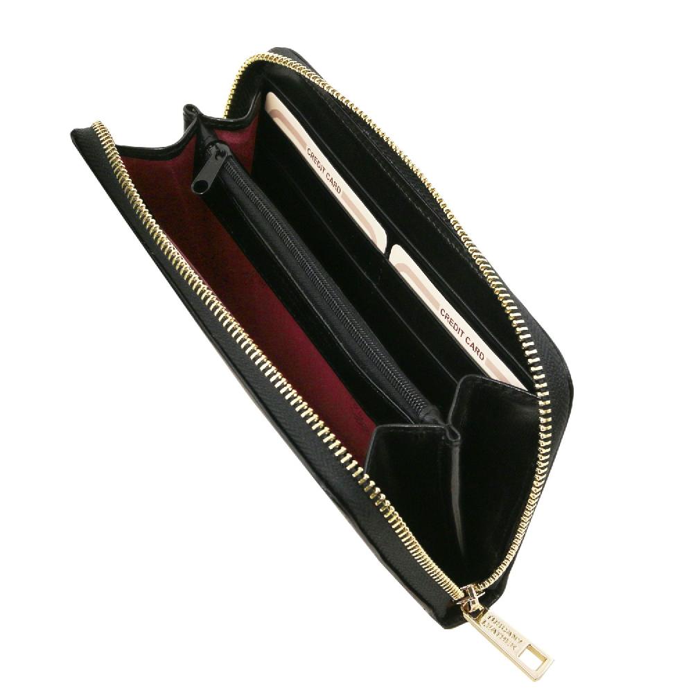 Tuscany Leather Esclusivo Portafogli in Pelle zip Around Nuova