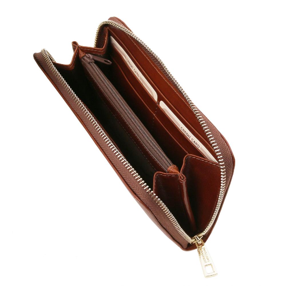 Tuscany Leather Esclusivo Portafogli in Pelle zip Around Moda