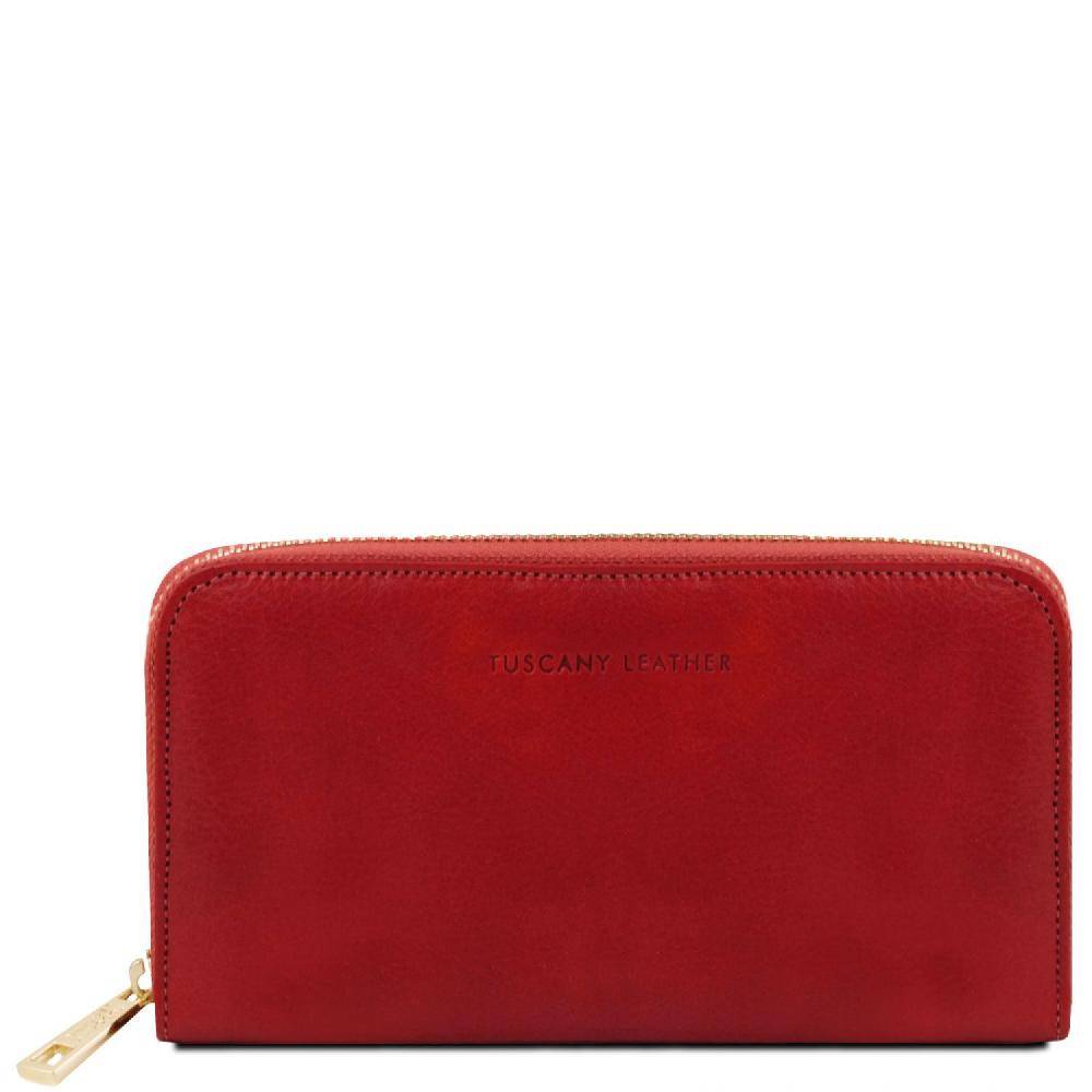 Tuscany Leather Esclusivo Portafogli in Pelle zip Around Italy