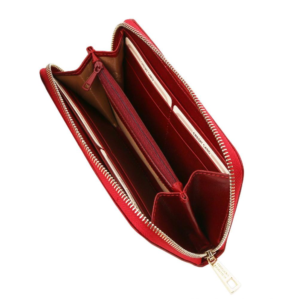 Tuscany Leather Esclusivo Portafogli in Pelle zip Around Italy