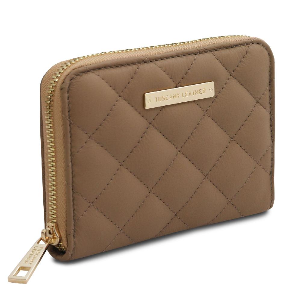 Tuscany Leather Esclusivo Portafogli in Pelle Morbida zip Around In Linea