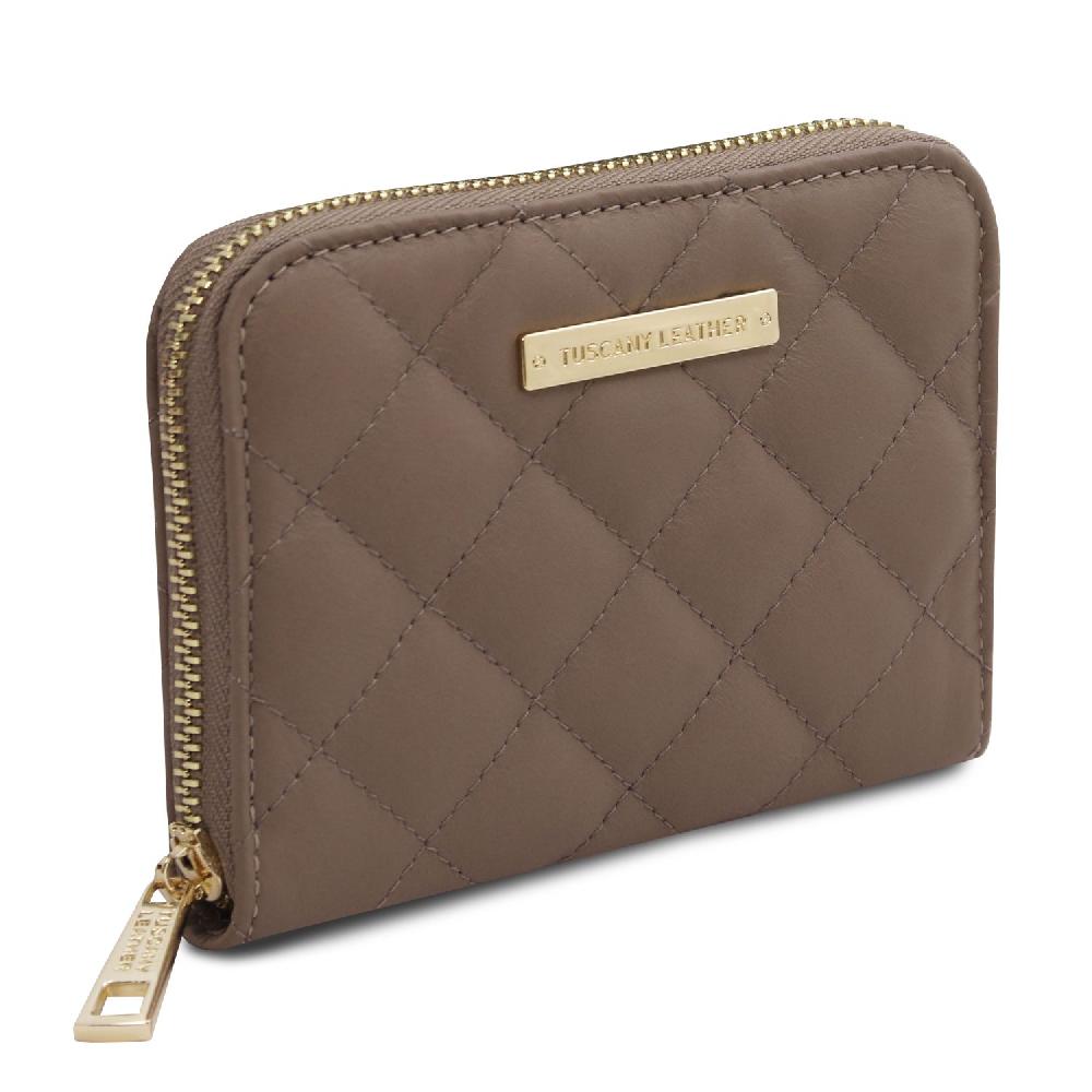 Tuscany Leather Esclusivo Portafogli in Pelle Morbida zip Around Nuovo