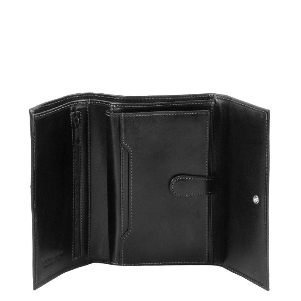 Tuscany Leather Esclusivo Portafogli da Donna in Pelle 4 Ante Soddisfazione Garantita