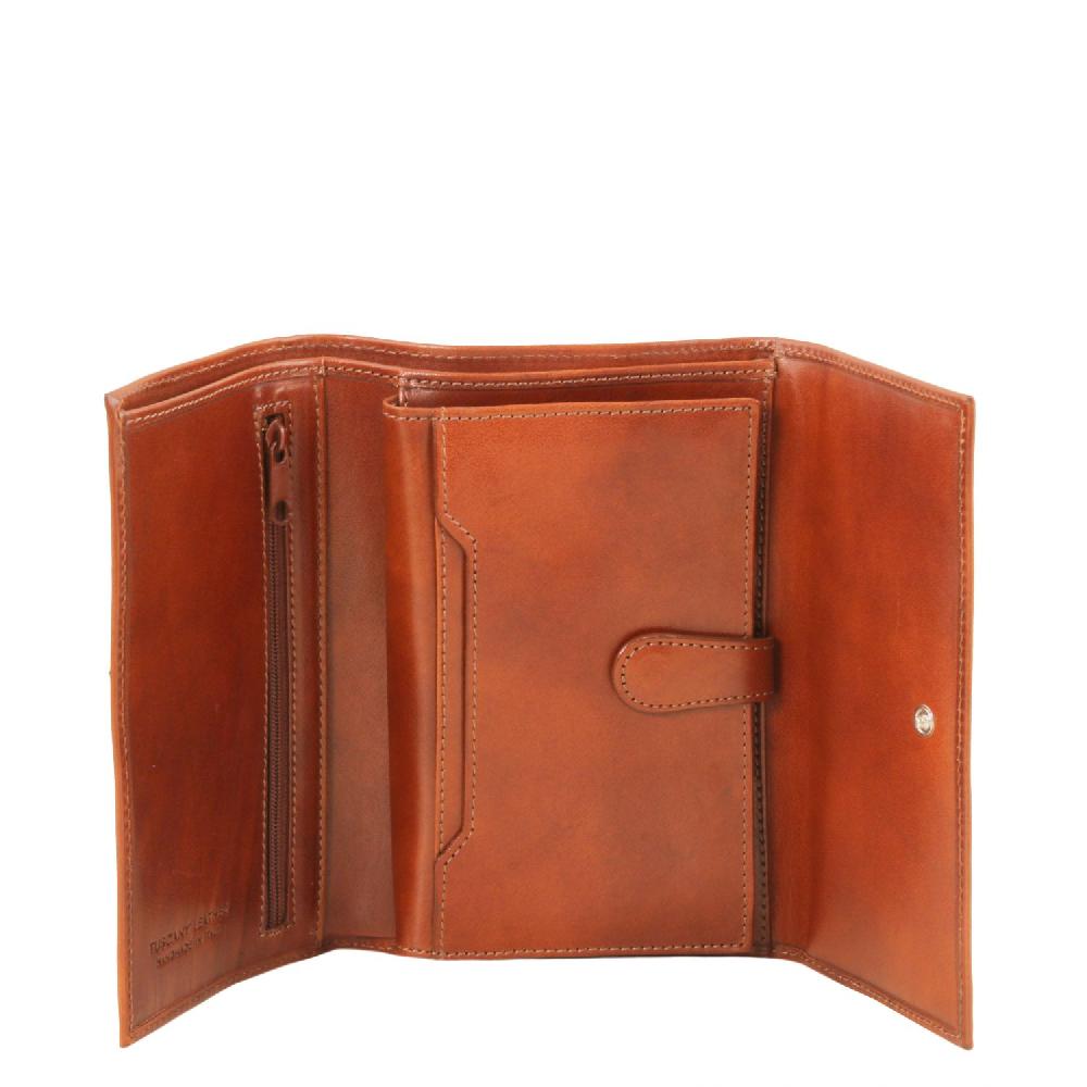 Tuscany Leather Esclusivo Portafogli da Donna in Pelle 4 Ante Negozi Online
