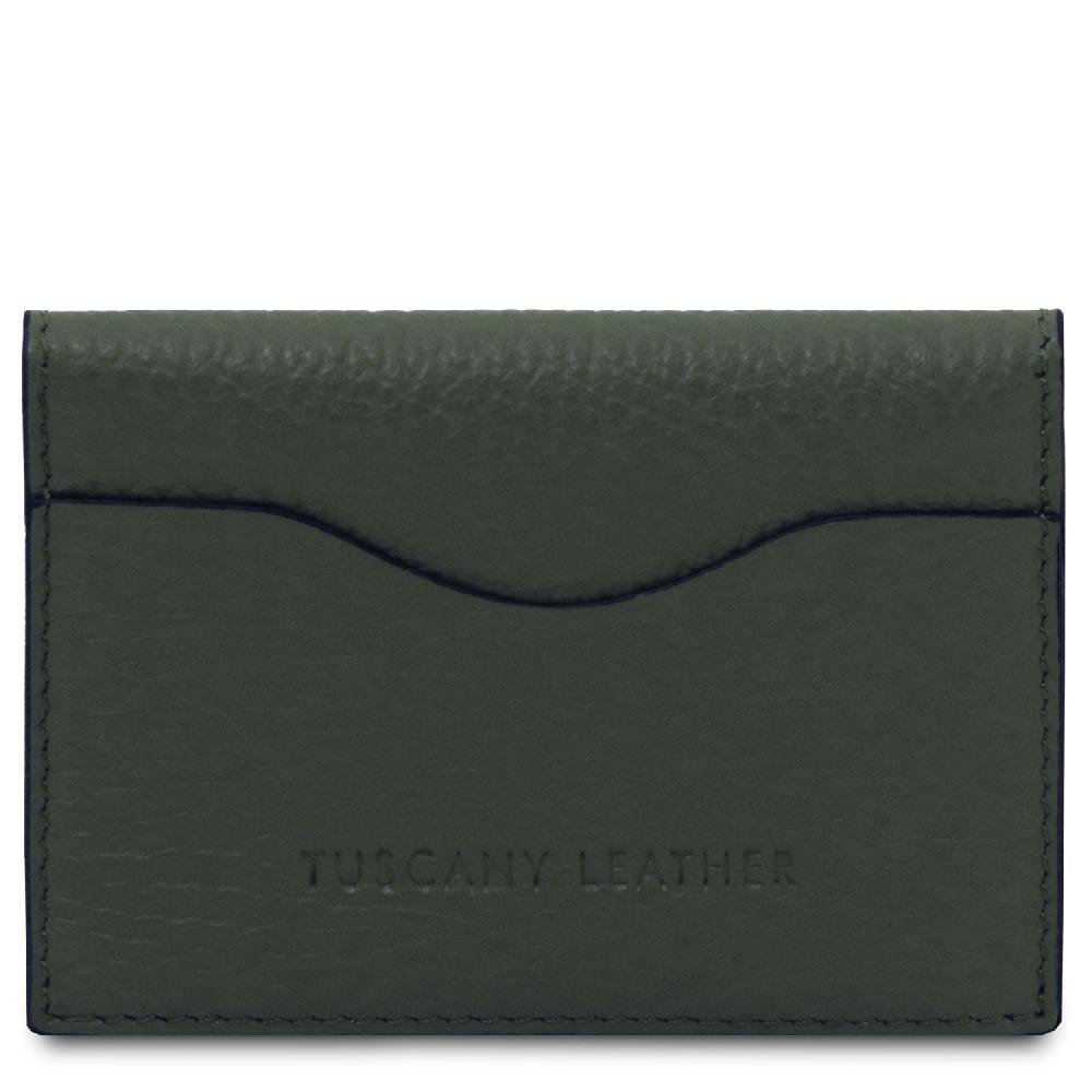 Tuscany Leather Porta Biglietti da Visita / Carte di Credito in Pelle Vendita Calda