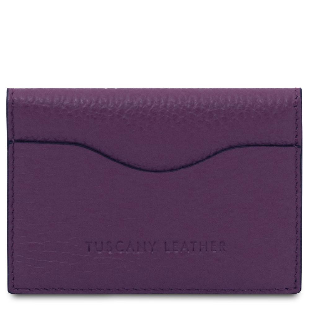 Tuscany Leather Porta Biglietti da Visita / Carte di Credito in Pelle Vendita Economica