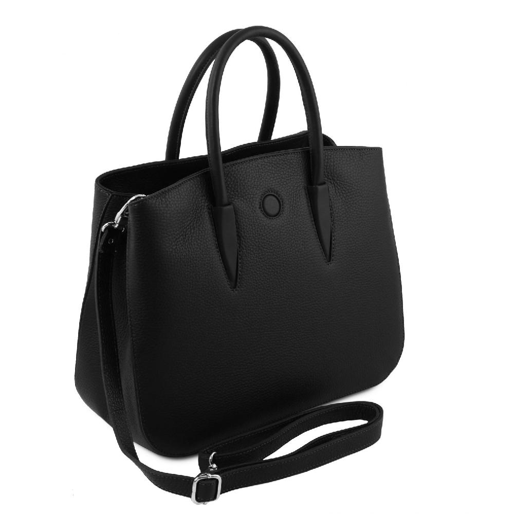 Tuscany Leather Borsa a Mano in Pelle e Portafoglio in Pelle 3 Ante con Portaspiccioli Saldi