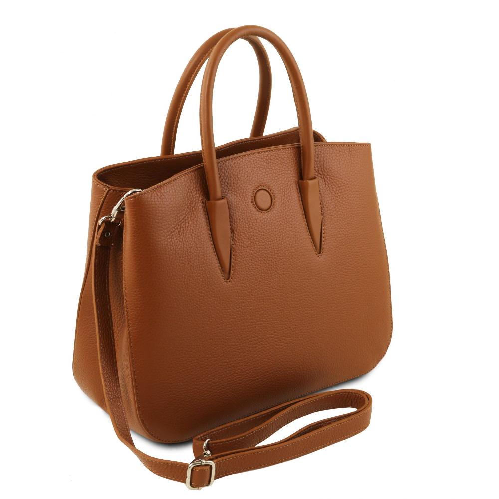 Tuscany Leather Borsa a Mano in Pelle e Portafoglio in Pelle 3 Ante con Portaspiccioli Offerte