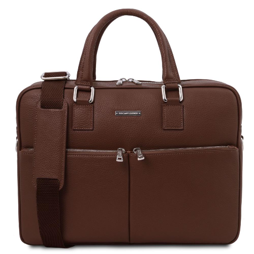 Tuscany Leather Borsa Porta Computer in Pelle Offerta Giorno del Papà