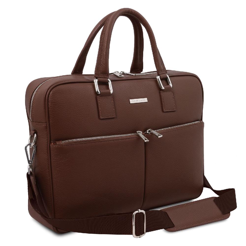 Tuscany Leather Borsa Porta Computer in Pelle Offerta Giorno del Papà