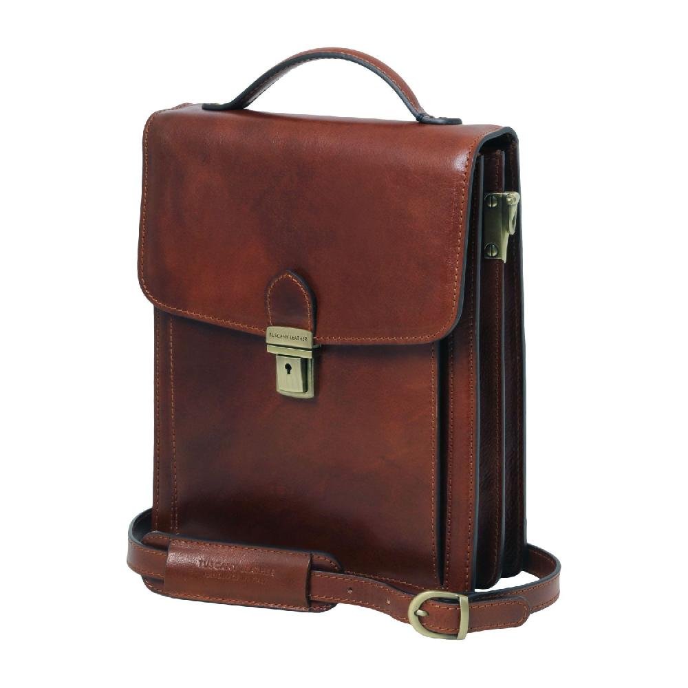 Tuscany Leather Borsello in Pelle a Tracolla - Misura Grande Offerta migliore