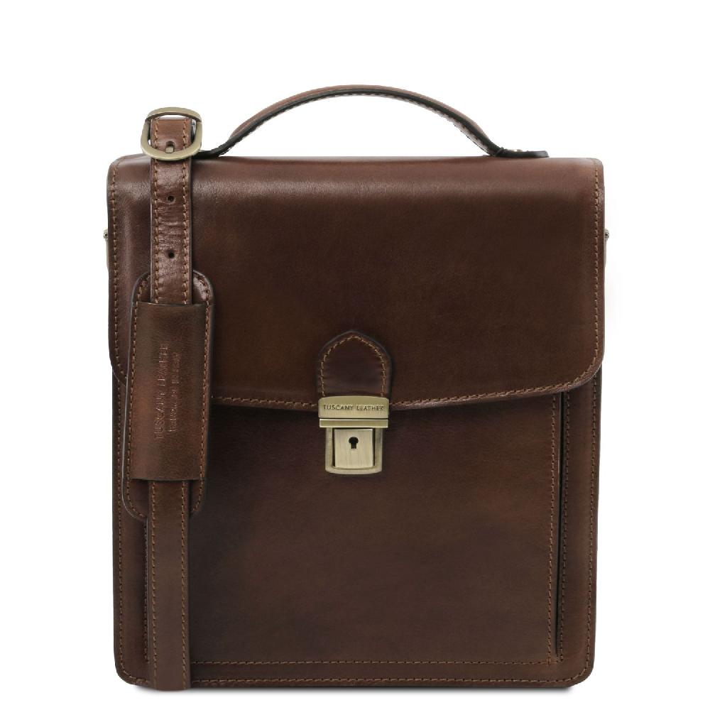 Tuscany Leather Borsello in Pelle a Tracolla - Misura Piccola Online Outlet