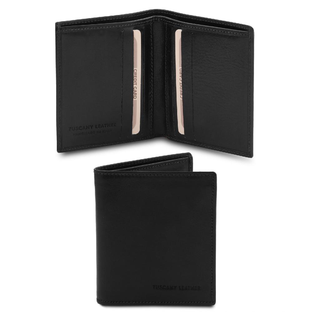 Tuscany Leather Esclusivo Portafoglio Uomo in Pelle 2 Ante Ultimi due giorni