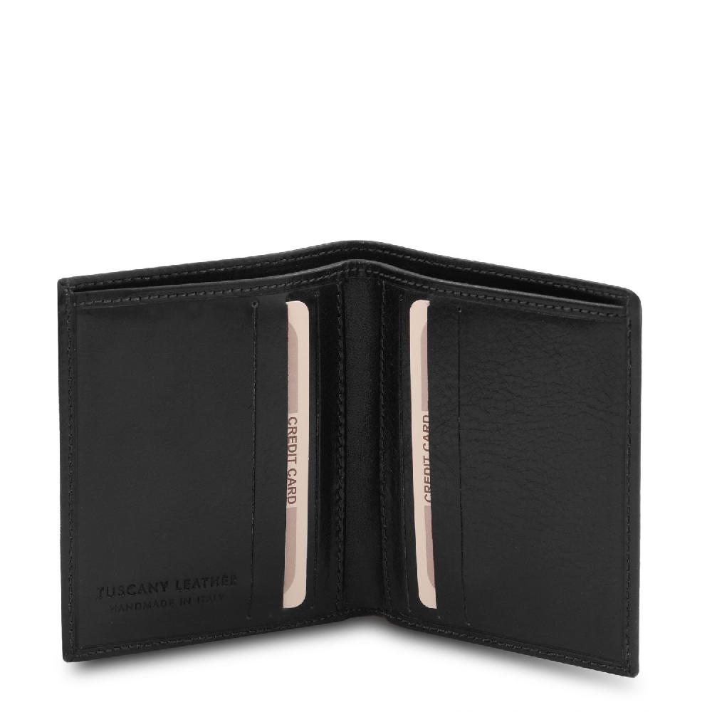 Tuscany Leather Esclusivo Portafoglio Uomo in Pelle 2 Ante Ultimi due giorni
