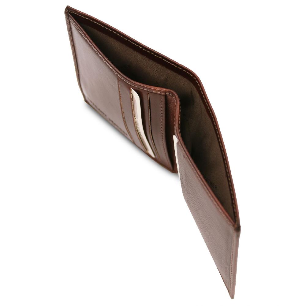 Tuscany Leather Esclusivo Portafoglio Uomo in Pelle 2 Ante Promozione temporanea
